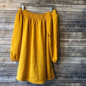 FOREVER 21 Off the shoulder Mustard Tunic Dress